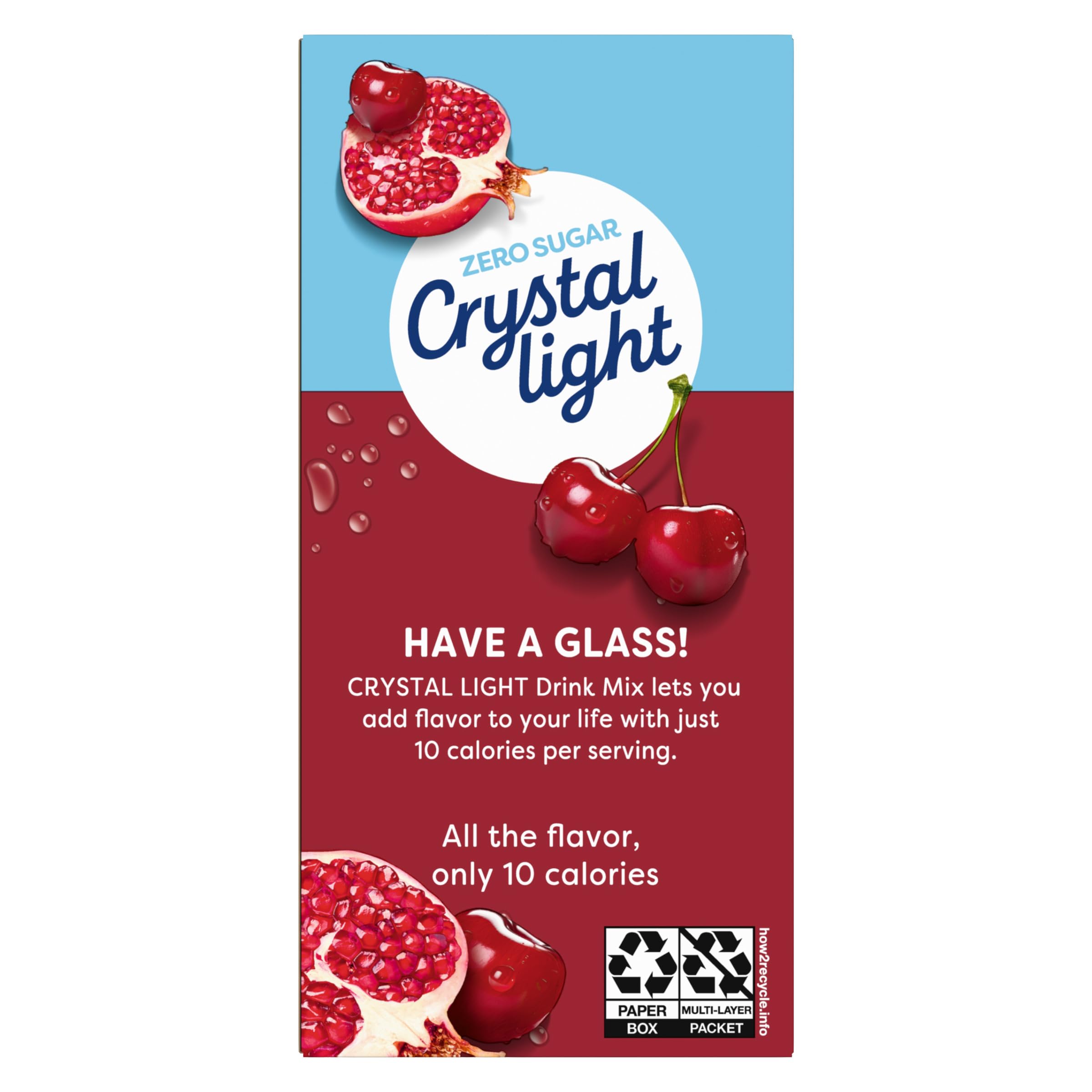 Crystal Light On the Go, Immunity Pomegranate Cherry, 0.11-Ounce Packets, 10 Count Box (Pack of 12)