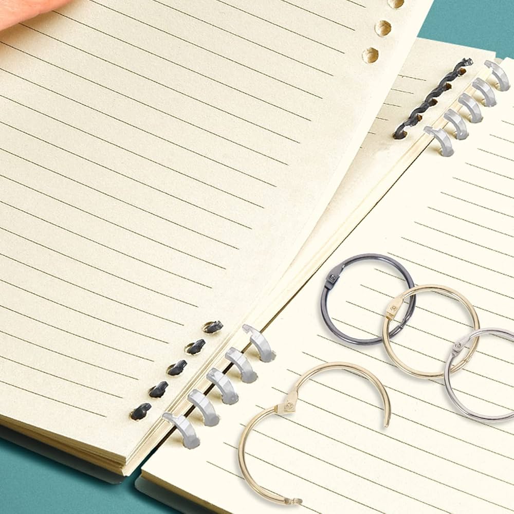 Amazon | HOODANCOS 70個バインダーリング ルーズリーフ用属