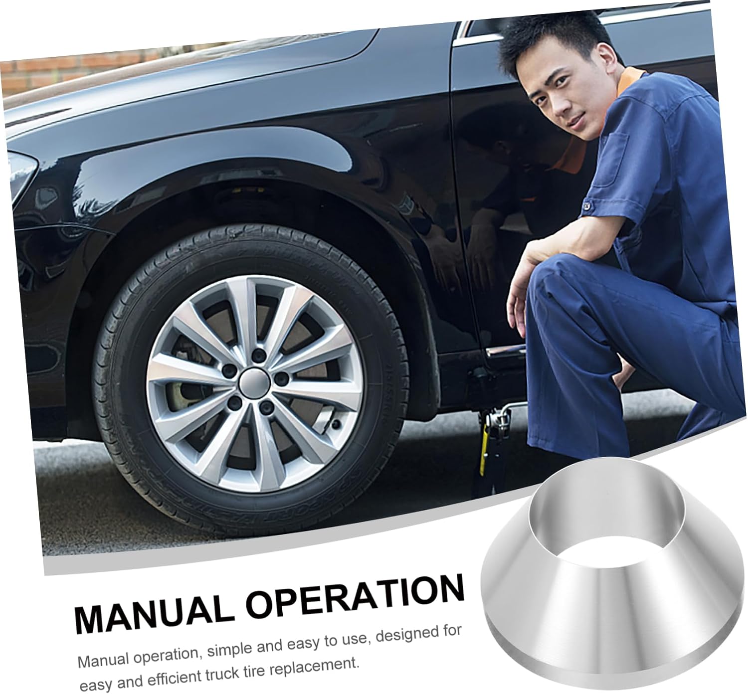 Unomor Manual Tire Changer Centering Cone for Truck Car Tire Replacement Aluminum Design for Safety Reliability Essential Tool Garages