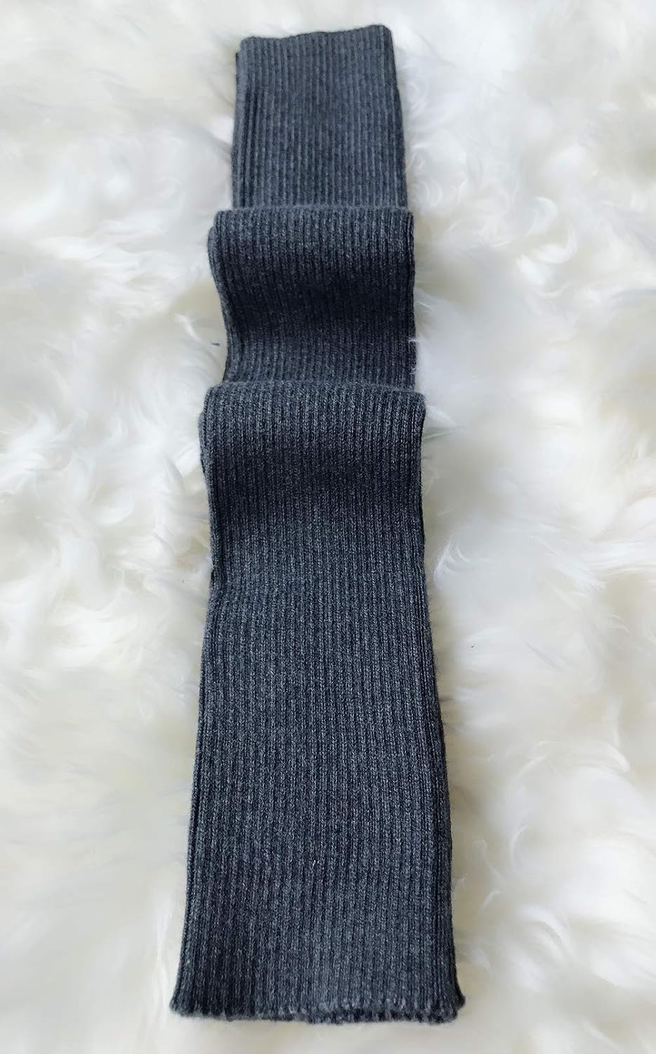 Lemoyoung Women's Cashmere Warm Long Fingerless Gloves Winter Arm Warmer (Dark Grey)