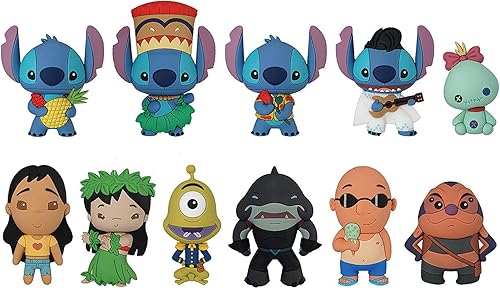 Miniatura 2 de Disney Lilo & Stitch Series 2 - Bolsa de espuma 3D para llavero, multicolor