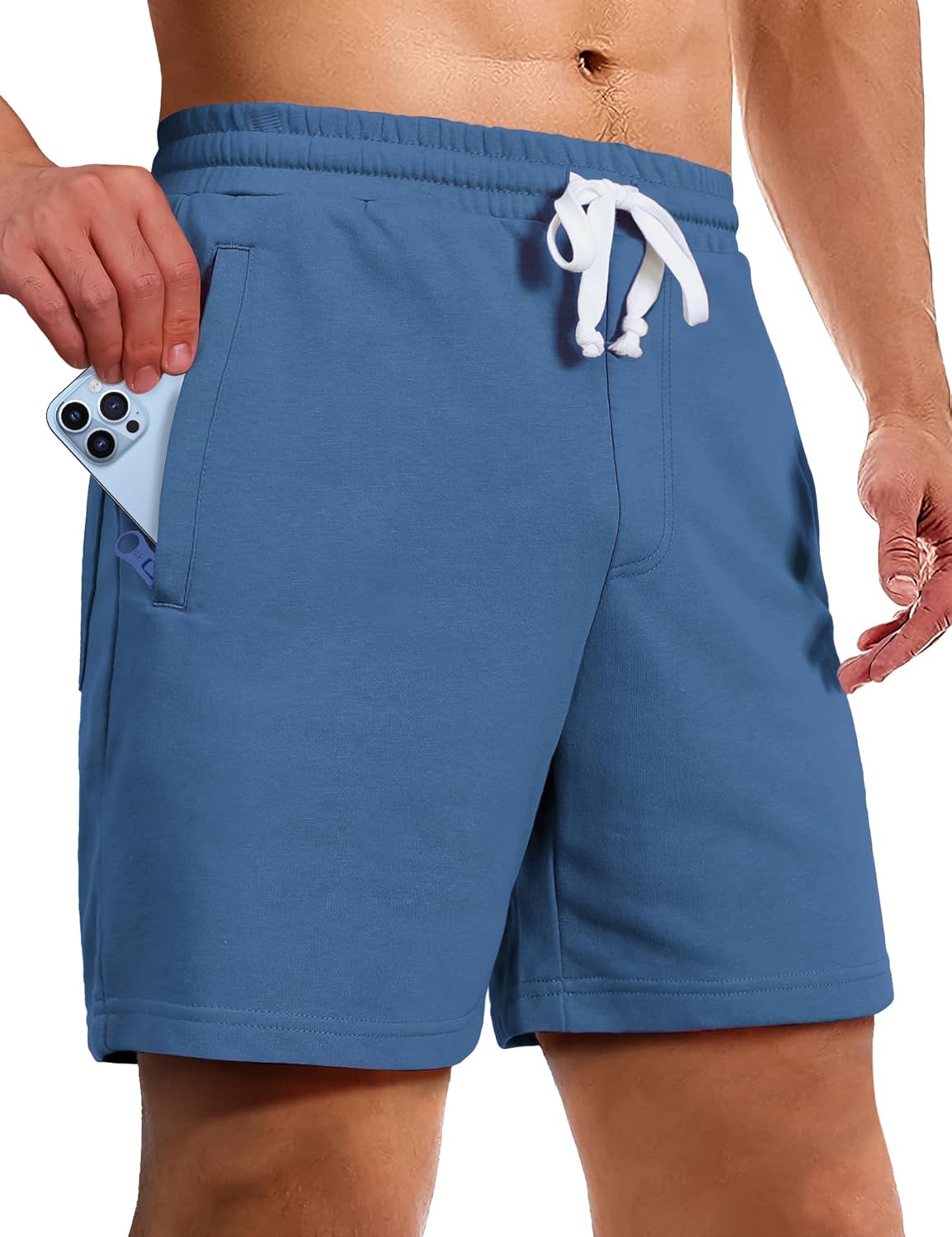 Pioneer Camp Sweat Shorts for Men 5 Inch Inseam Shorts Athletic Gym Workout Casual Cotton Shorts for Running Pajama Lounge