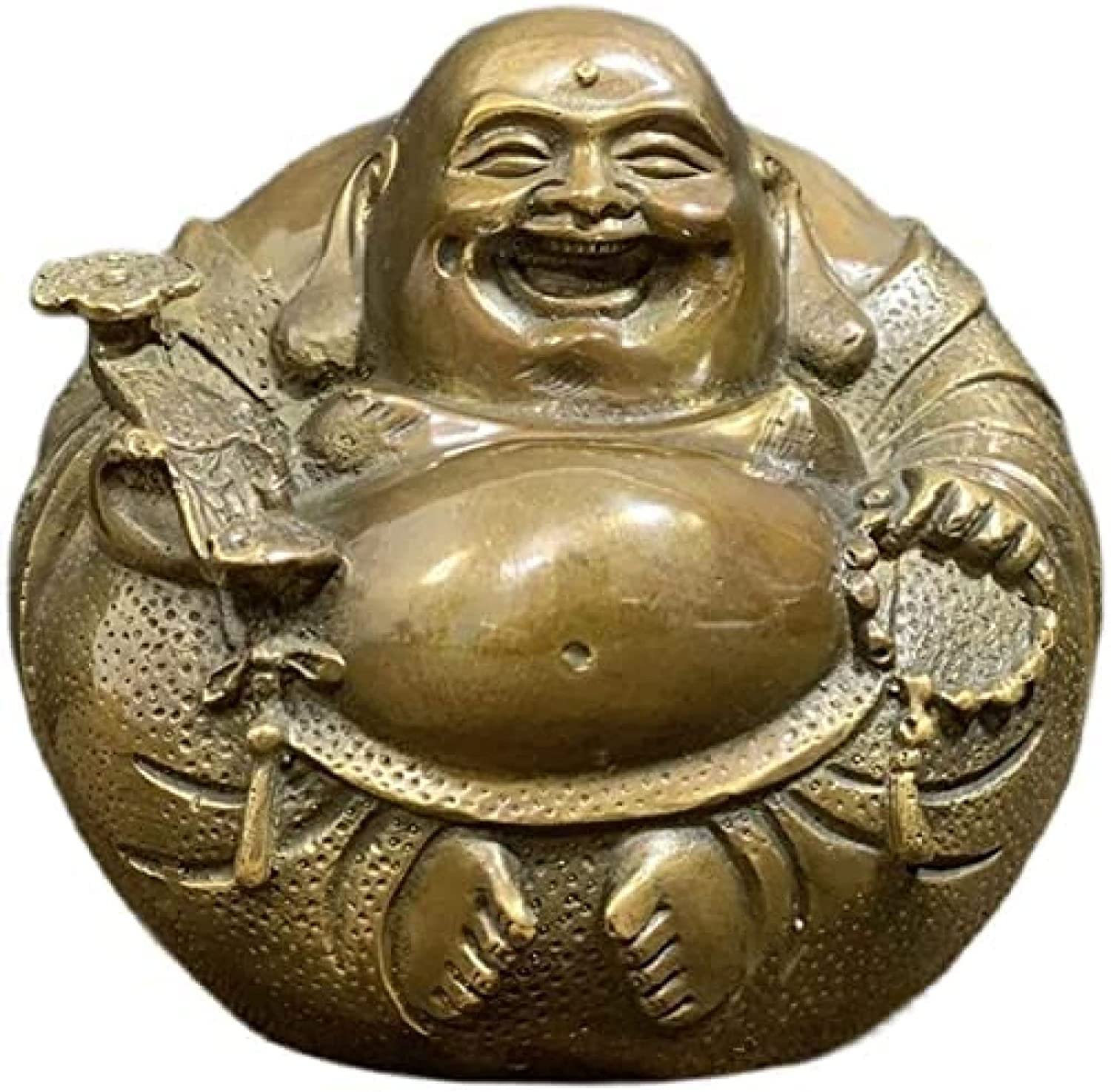 Figurka Ogrodowa,Do domu Kuchnia i jadalnia Zewnętrzne patio, trawnik i rzeźby ogrodowe Statua Figurka Ozdoby Dekoracja Buddy, Budda Maitreya Dekoracyjny Mosiądz Antyczne rękodzieło Kolekcja