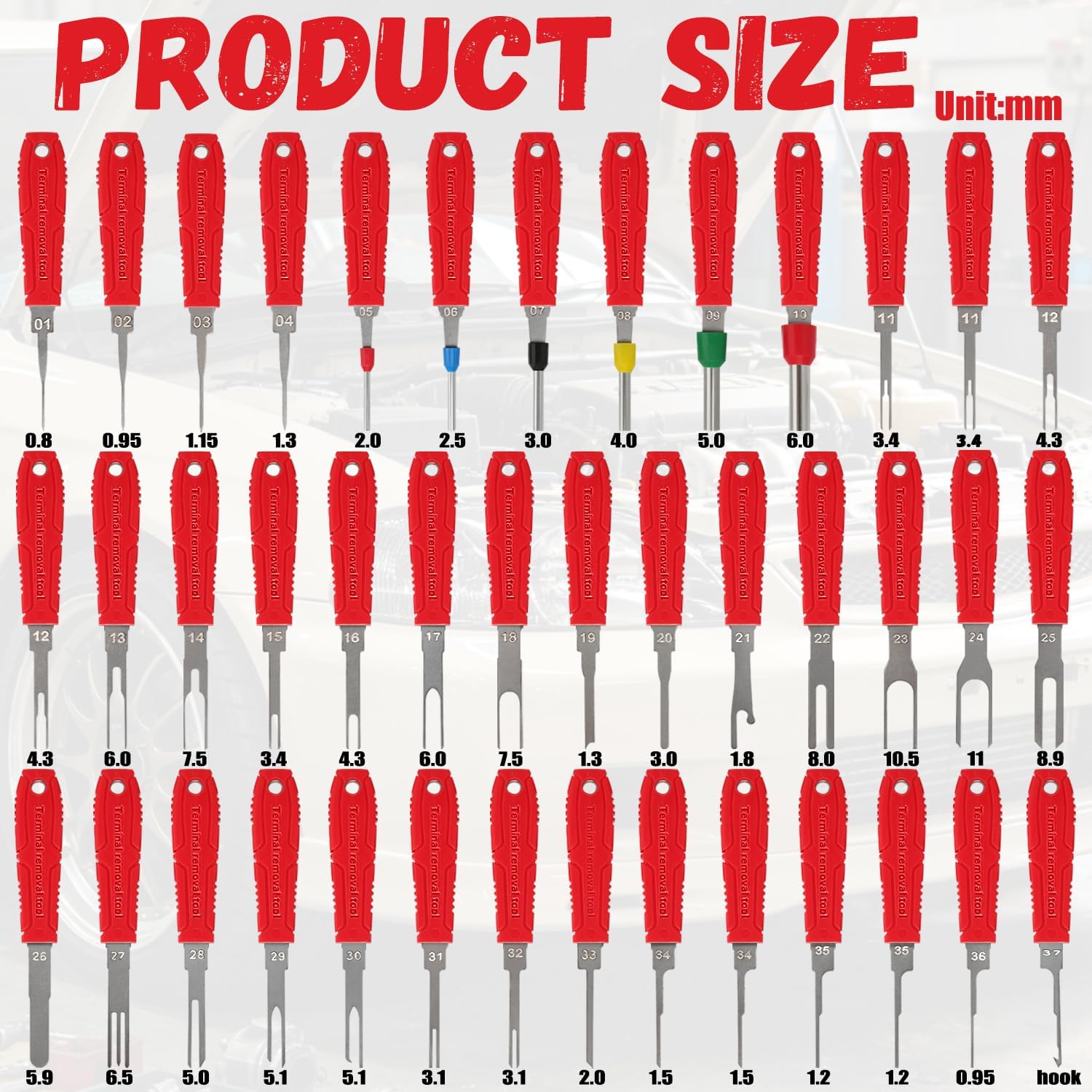 Depinning Tools Kit - 41Pcs Pin Removal Tools with Blow-Molded Case