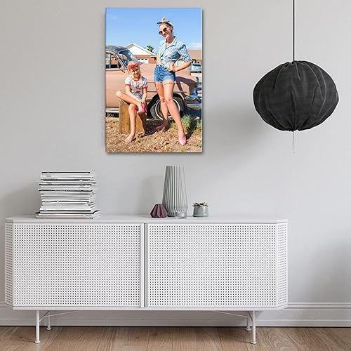 Miniatura 2 de Impresiones en lienzo personalizadas con tus fotos, imagen personalizada de arte de pared sobre lienzo, regalos enmarcados para pareja, familia,