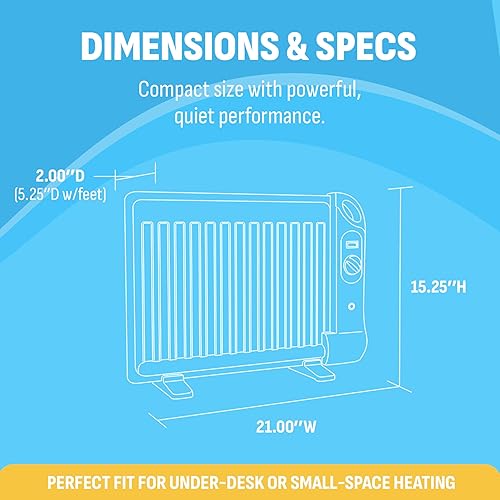 Miniatura 8 de NewAir Portable Space Heater for Indoor Use | Ideal Heater for Bedroom, Office or Under Desk | Electric, Energy Efficient and Noiseless