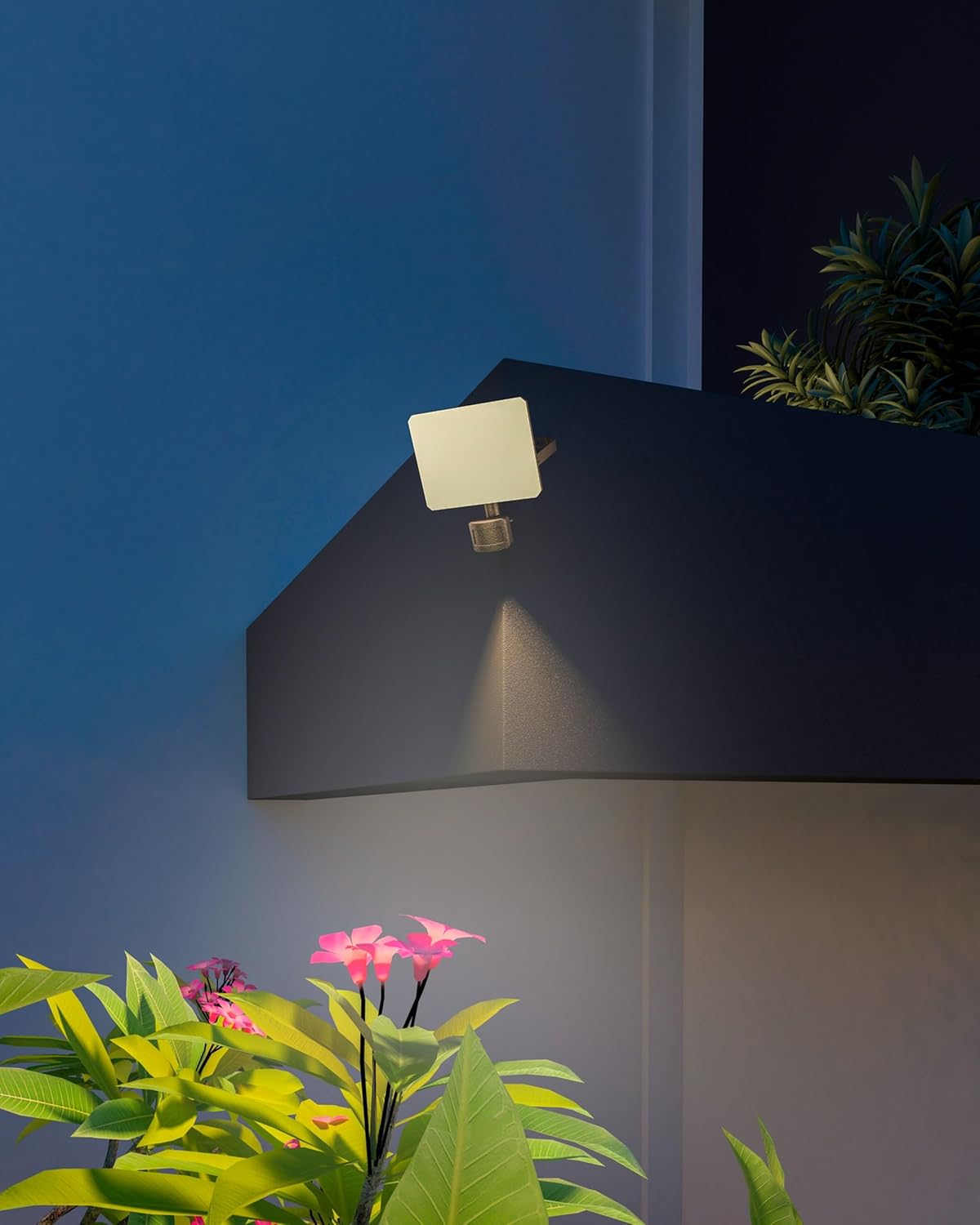 CALEX Smart Outdoor Floodlight installed on a wall