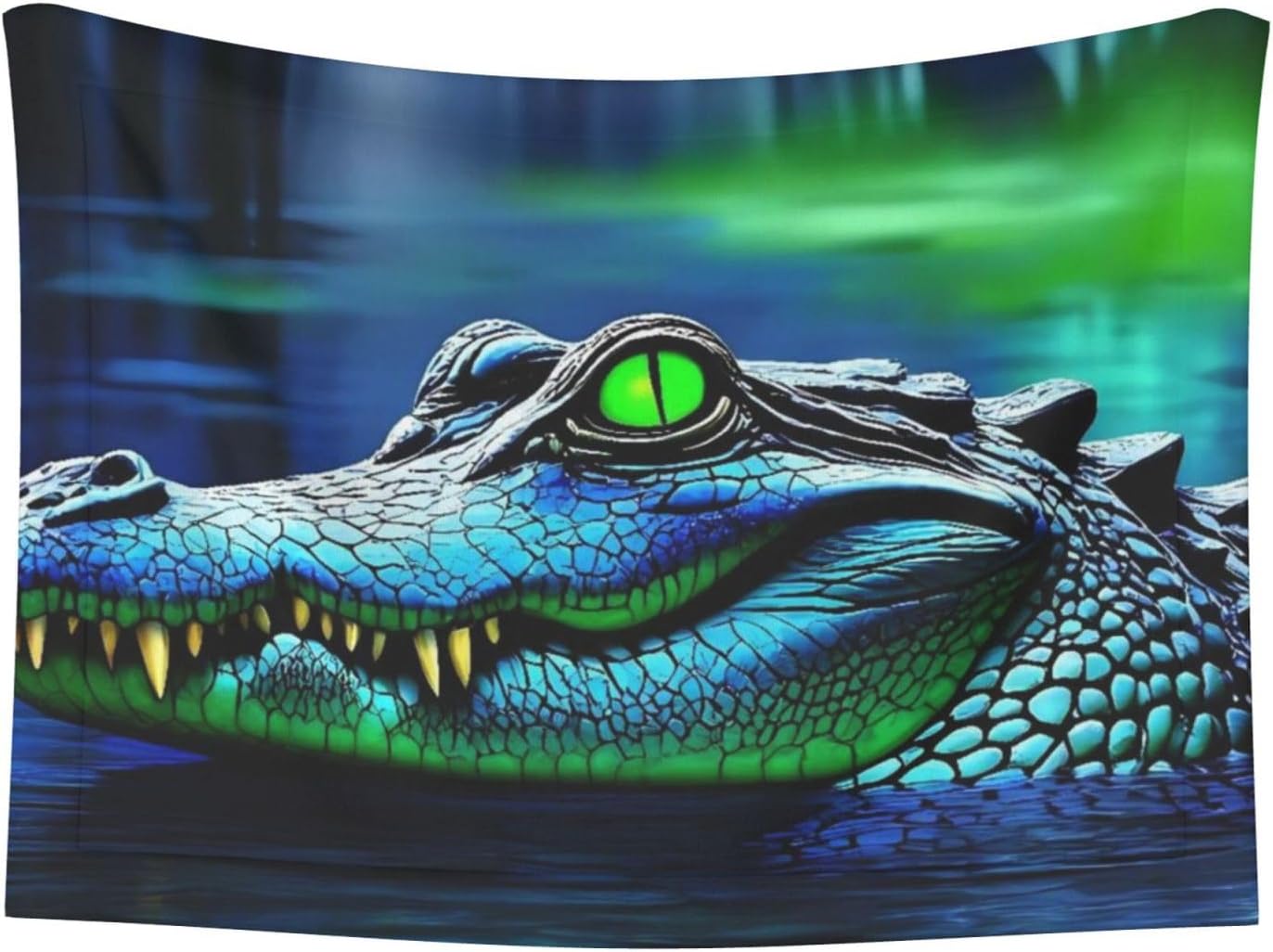 Colorful Stained Glass Crocodile Print Soft Plush Pet Blanket, Washable Dog Blanket, Cat Fleece Throw, Puppy Bed Crate Mat & Sofa Couch Protector - Large