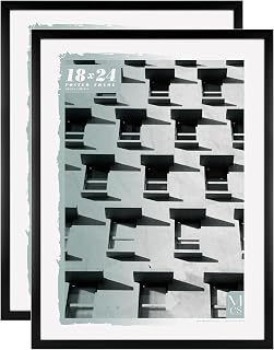 MCS Foundation Poster Frame, 18x24, Black Traditional, 2-Pack