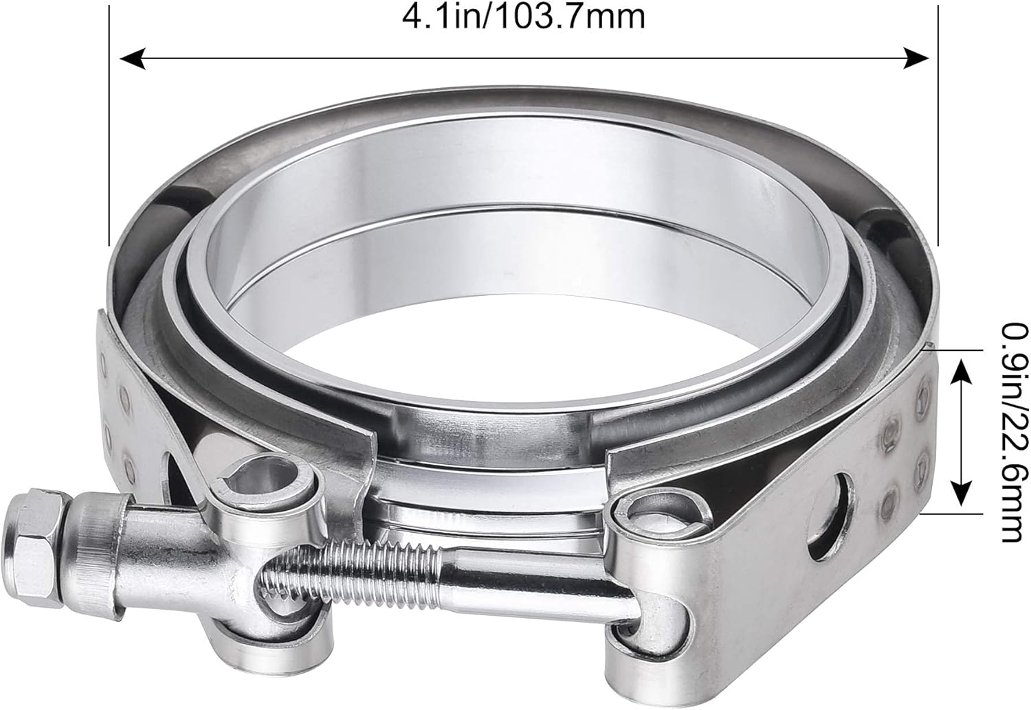 EVIL ENERGY 3 Inch V Band Clamp, Bundle with 2.75" ID to 3" OD Exhaust Pipe Reducer Adapter