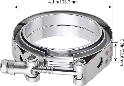 Miniatura 3 de EVIL ENERGY Abrazadera de banda en V de 3 pulgadas, paquete con adaptador reductor de tubo de escape de 2.5 "ID a 3" OD