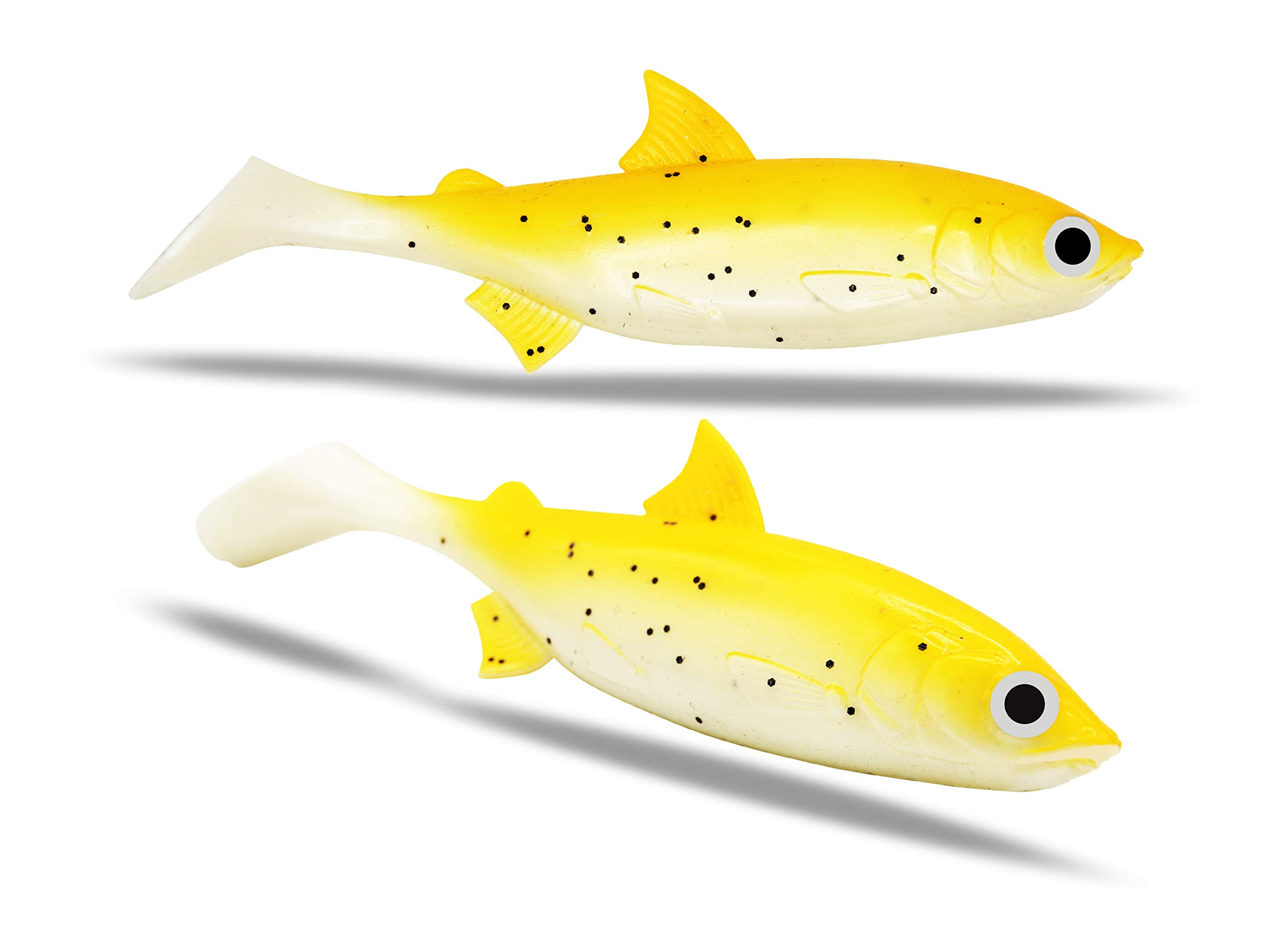 FISHINGGHOST® | RenkyShad® - 2 x 15cm 38g - Rubber Fish for Pike, Zander, Catfish, Cod and Pollock Fishing Lure Soft Bait Shad for Predatory Fish