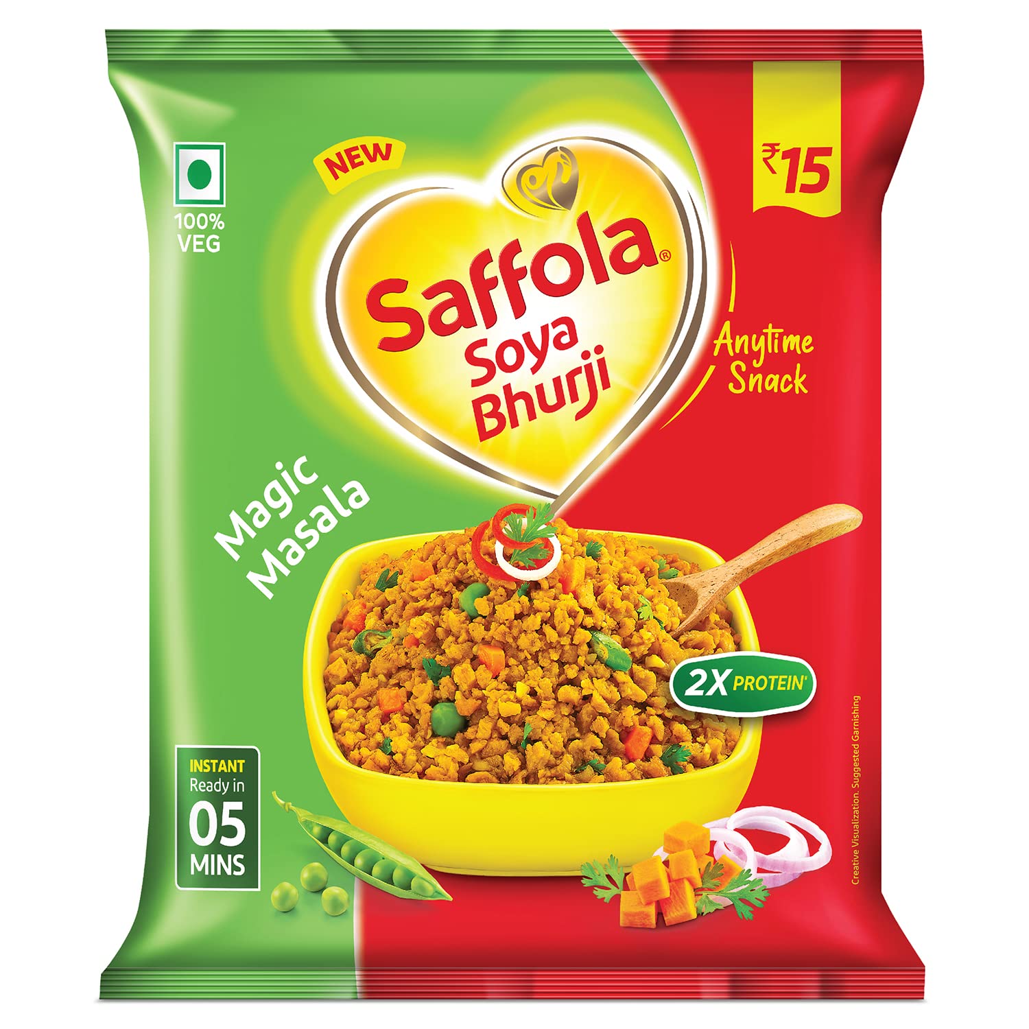 Saffola SOYA Bhurji Magic Masala -35g |Anytime Snack |Instant Ready in 5 Mins|2X Protein (B0BJDZVPKL) Amazon Price History, Amazon Price Tracker
