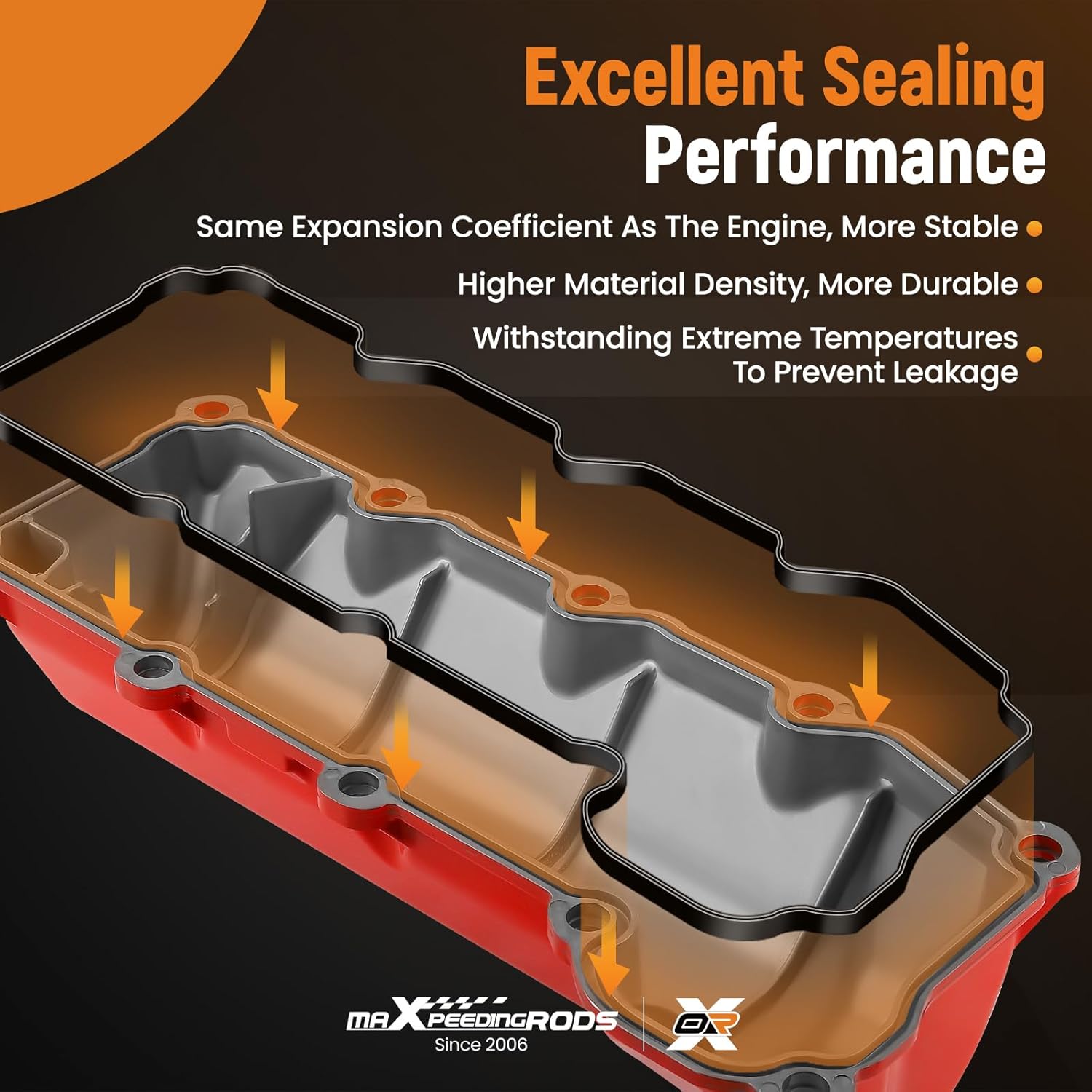 maXpeedingrods Aluminum Engine Valve Cover for Dodge Dakota Durango Nitro Ram for Jeep Liberty Commander Grand Cherokee for Ram 1500 2004-2012 3.7L V6 SOHC Replace 53021937AD