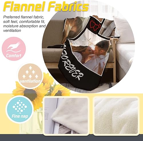Vista 115 de Manta personalizada con texto fotográfico, manta de imagen personalizada para bebé, madre, padre, adultos, amigos, amantes, regalo personalizado