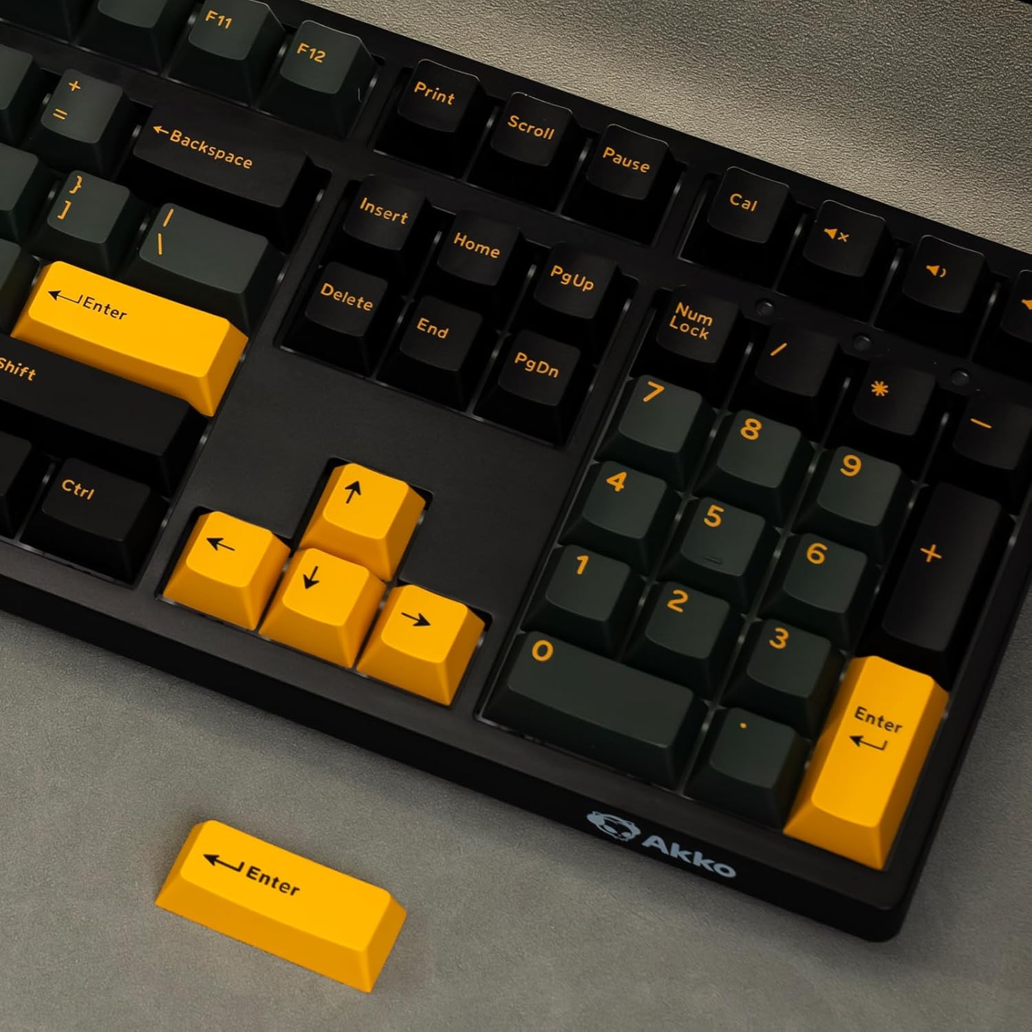 Akko 3108 V3 Gaming Keyboard, Black & Gold Wired Hot-swappable Full Size Keyboard with White LED PBT Double-Shot Cherry Profile Keycaps for Mac & Win Frost Pink Switch