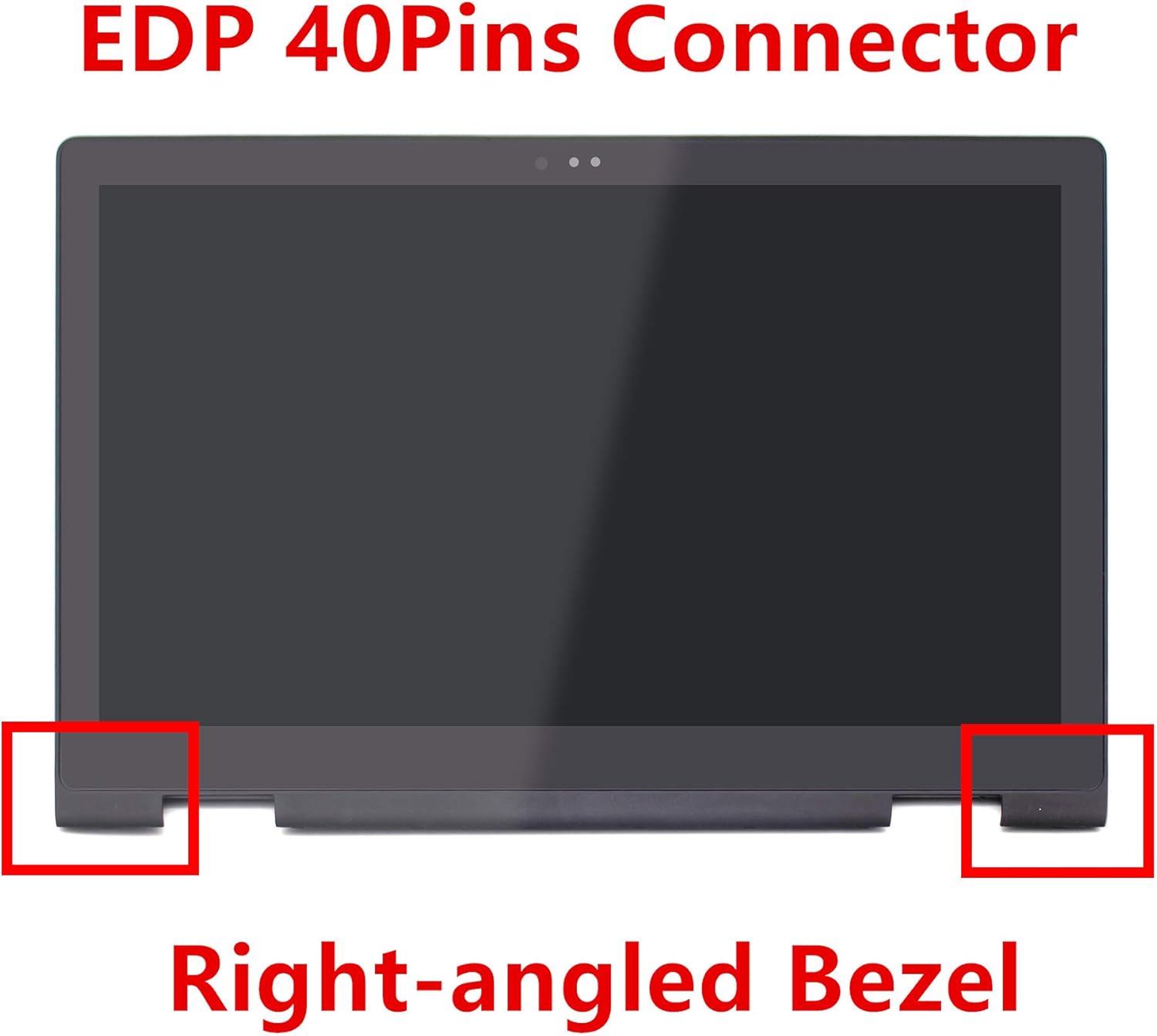LCDOLED Replacement 15.6 inches B156HAB01.0 LP156WF7-SPEC FullHD 1920x1080 IPS LED LCD Display Touch Screen Digitizer Assembly for Dell Inspiron 15 P58F P58F001 (40Pins - Right-Angled Bezel)