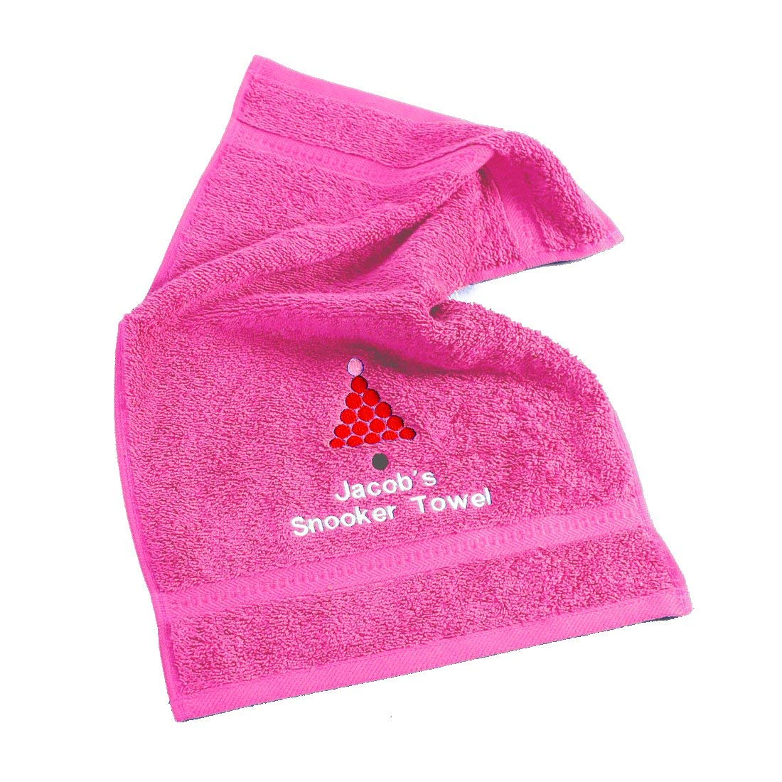 aztex Personalised Snooker Towel, 100% Cotton, Pink