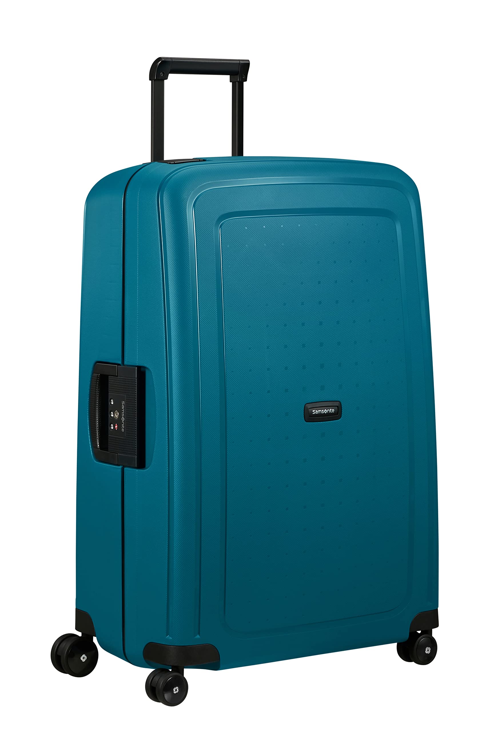 Samsonite S'Cure - Spinner Suitcase, Petrol Blue, L (75 cm - 102 L), Luggage suitcase