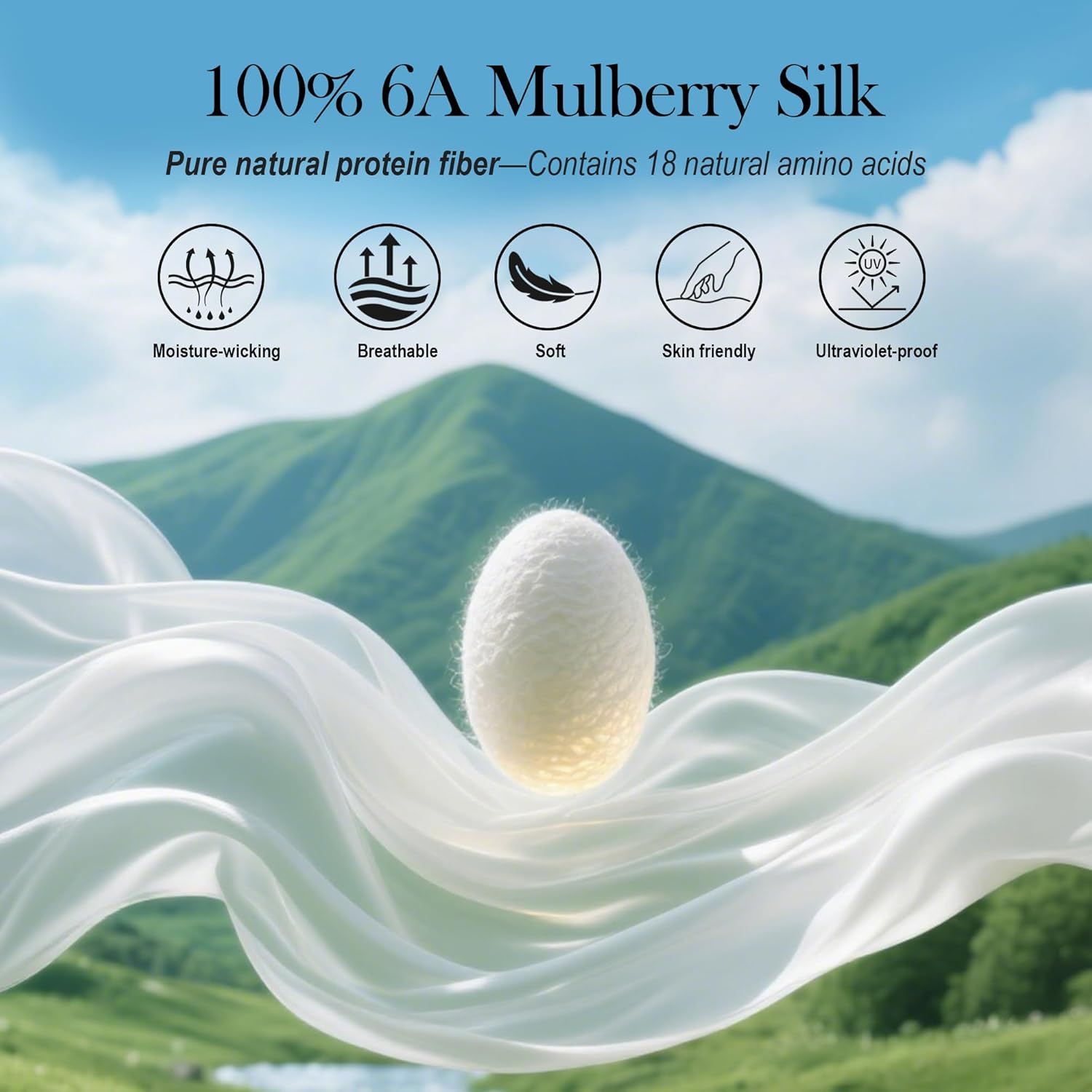 SilkDream 100% Mulberry Silk Sleep Mask Eye Mask for Sleeping 22 Momme Nature 6A Real Silk Gifts for Women&Men Champagne