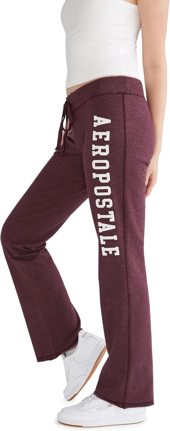 Aeropostale Womens Aero Logo Fit and Flare Sweatpants - Image 4