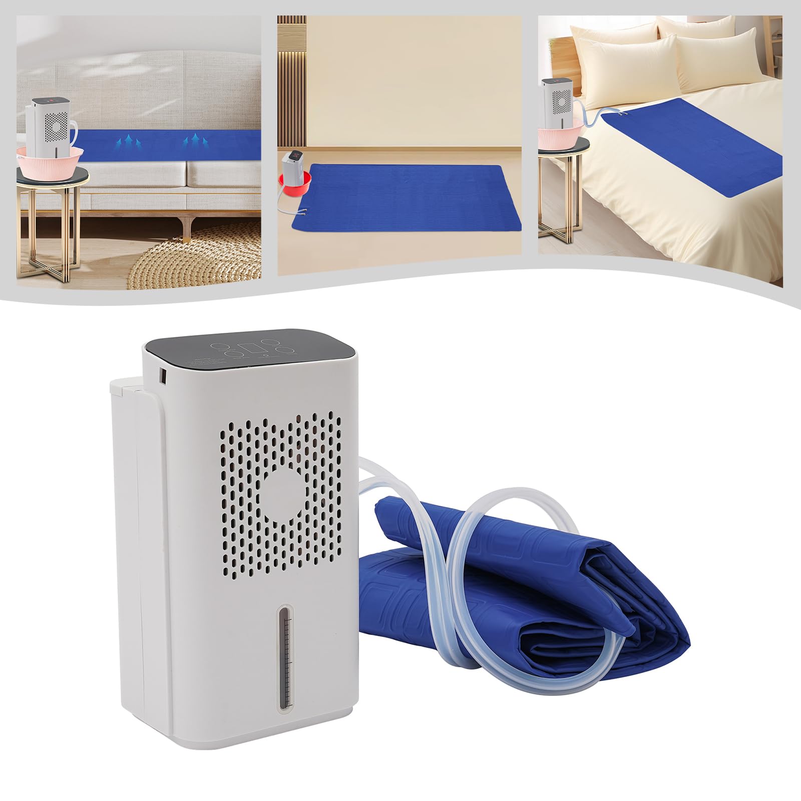 Máquina de enfriamiento de Cama con Panel LCD, Almohadilla de enfriamiento de colchón para Personas con Calor y sudoración Nocturna, 63 x 27.5 Pulgadas