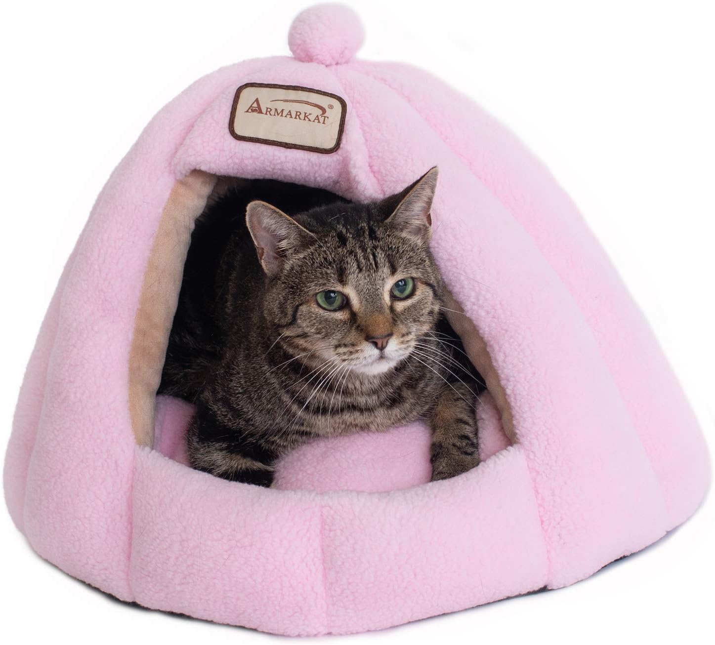 Armarkat Cat Bed Model C95GFS Powder Pink, 18.0" L x 18.0" W x 16.0" Th