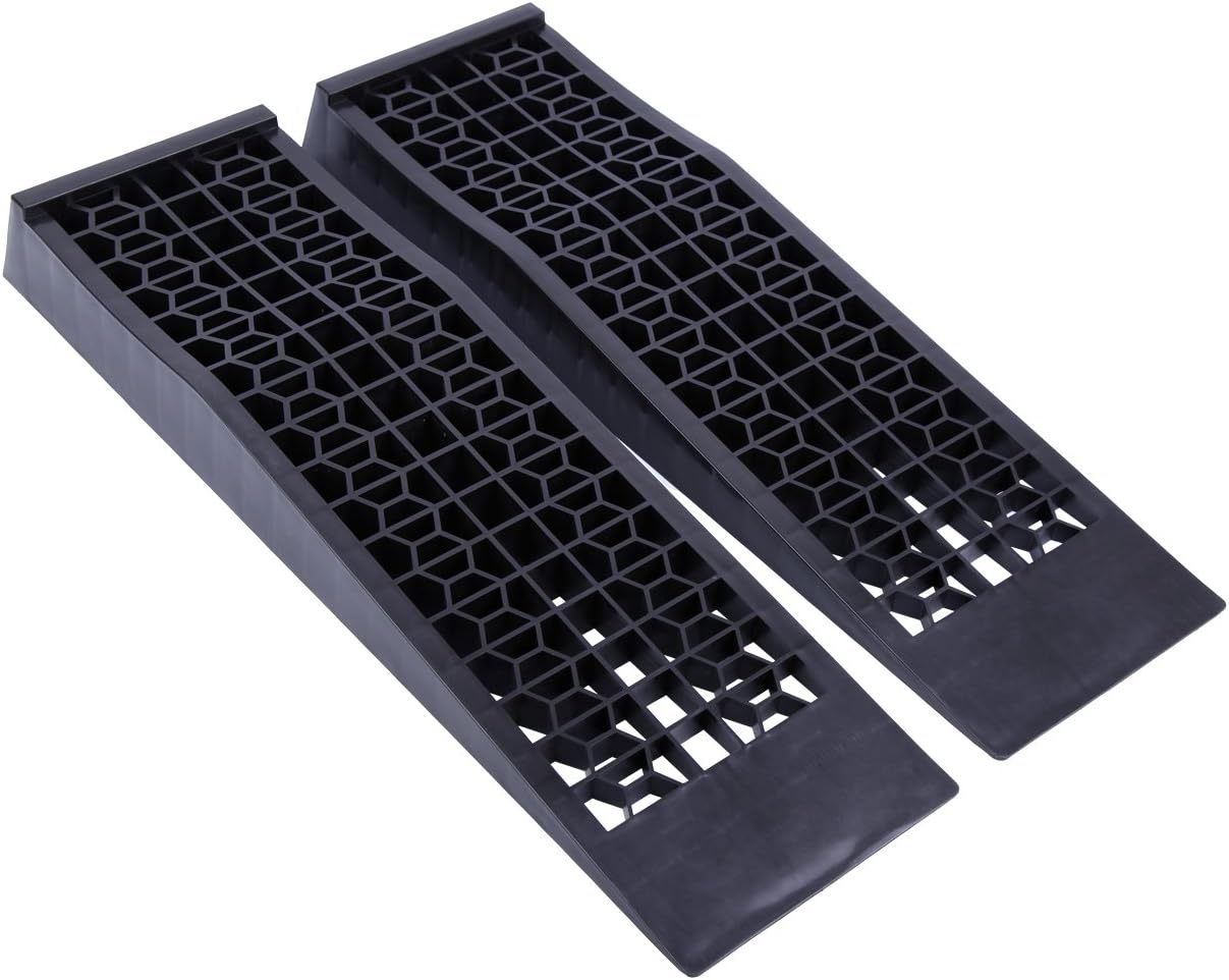 Honhill Pair of Car Ramps 5000KG Capacity Polypropylene Plastic Loading Access Ramps Lift Low Profile