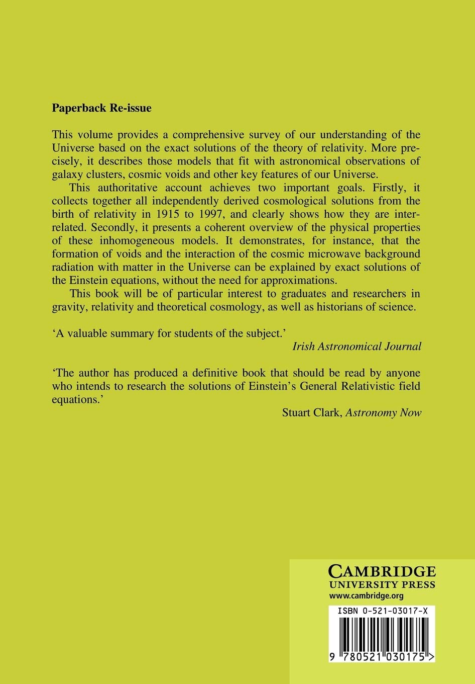 Inhomogeneous Cosmological Models (Volume 0)