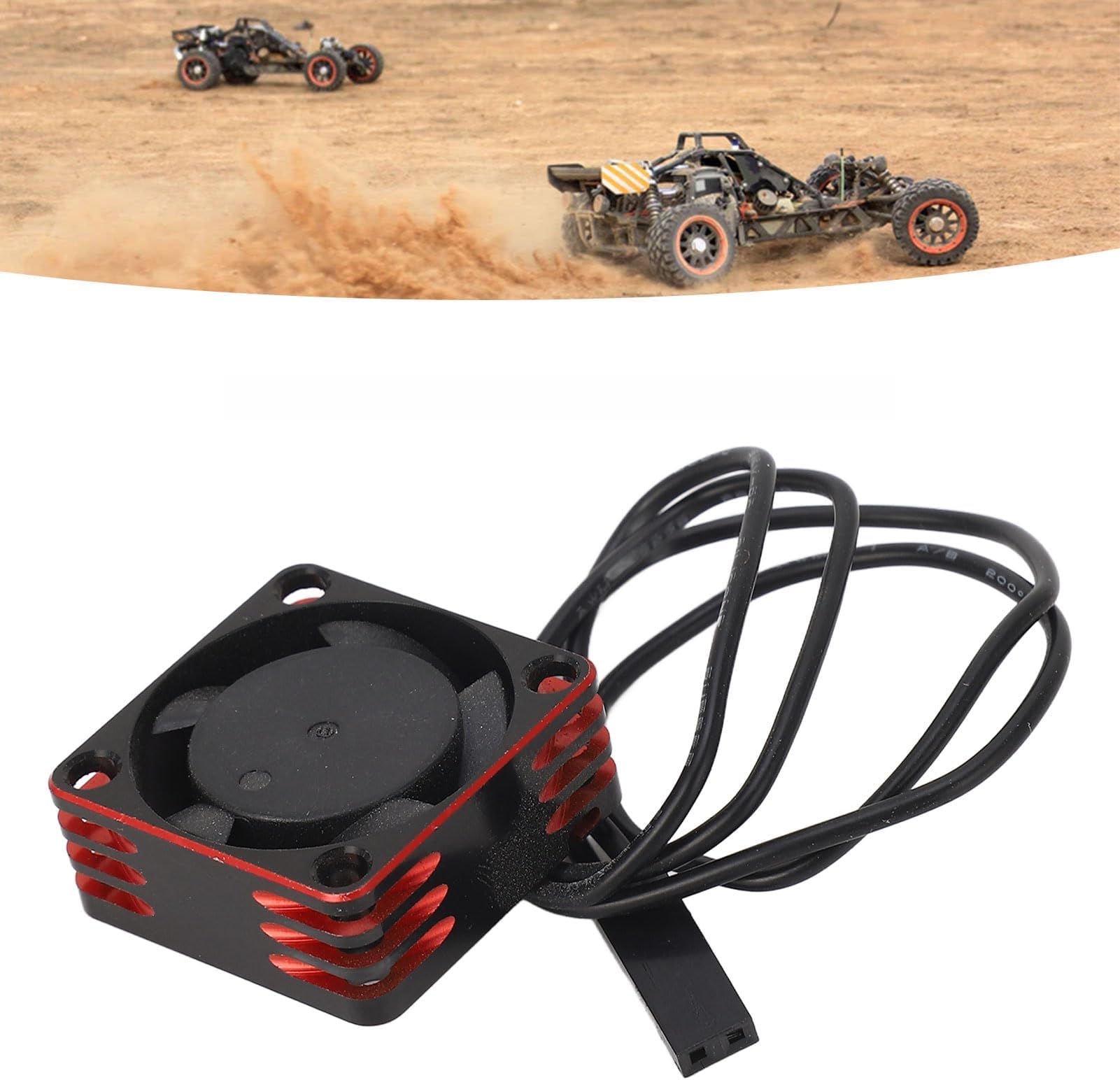Brushless Motor ESC Cooling Fan, High Speed Dissipation 25x25mm Aluminium Alloy RC Electric Motor Cooling Fan Solid Construction Universal Fit for RC Car (Red)
