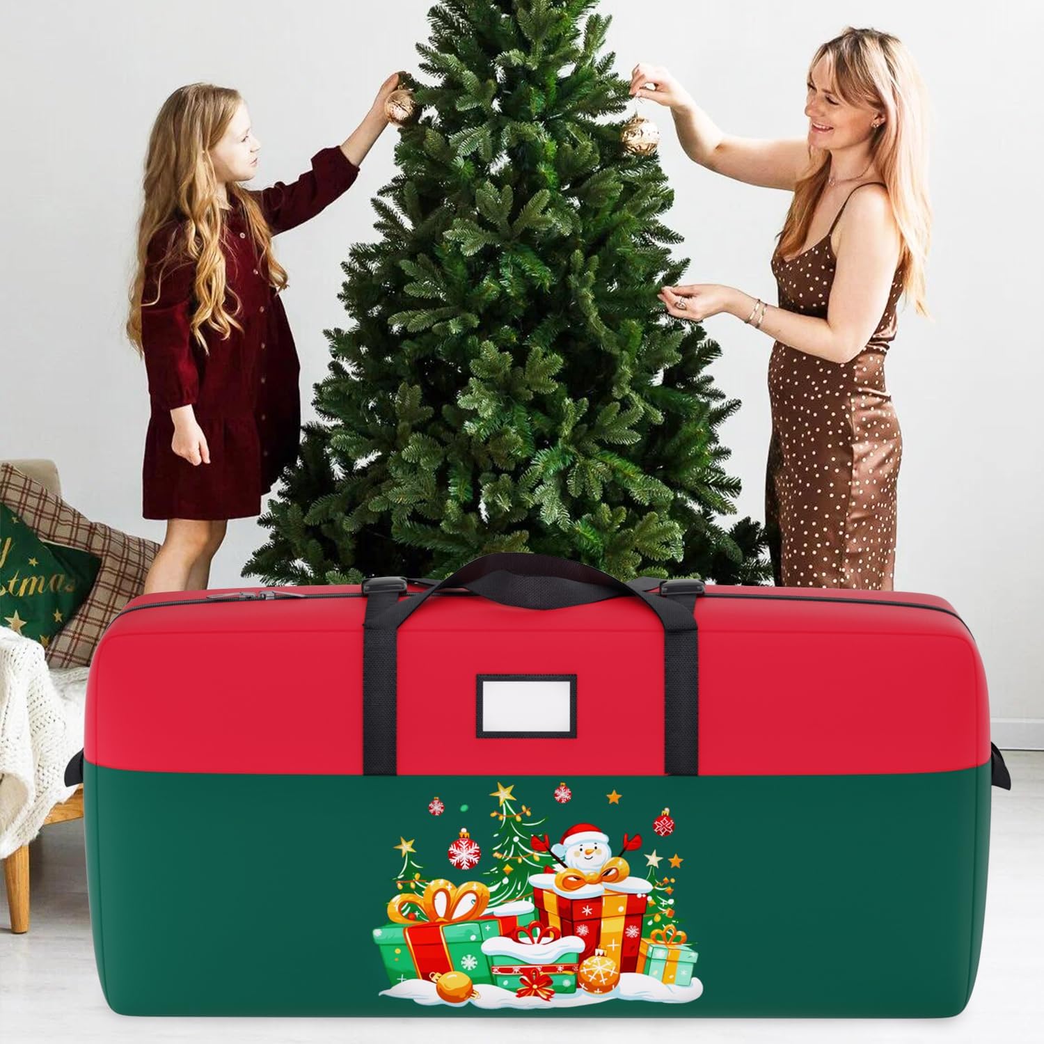 FOTSHARER Blue Tree Skirt Christmas Tree Storage Bag Bundle Sequin Christmas Tree Skirt 36 Inches Xmas Tree Bag 9 FT Christmas Tree Storage Containers Christmas Tree Base Cover Tree Bags Storage.
