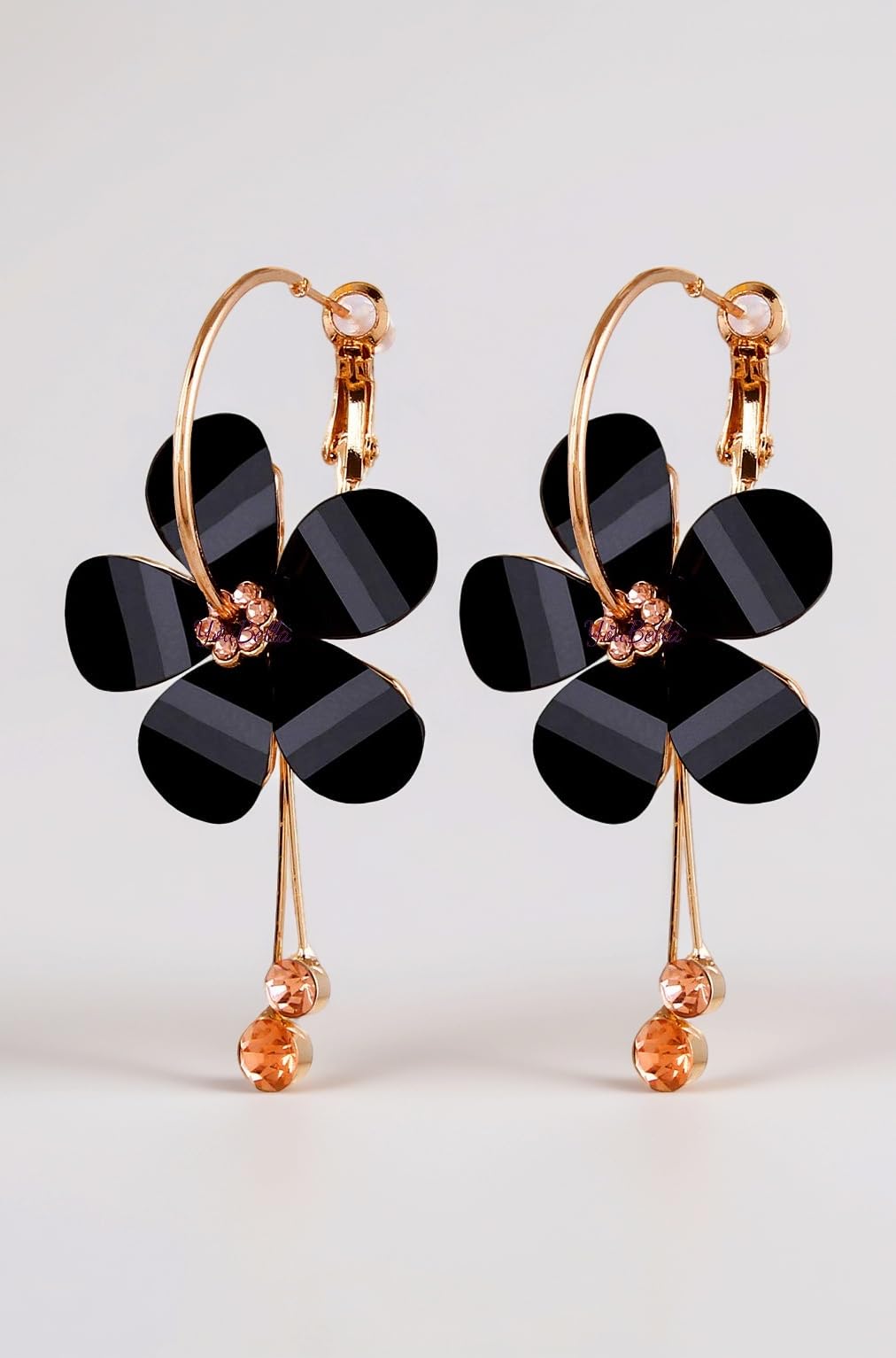 Jewellery Earings Gold Plated Floral Earrings for Girls and Women
