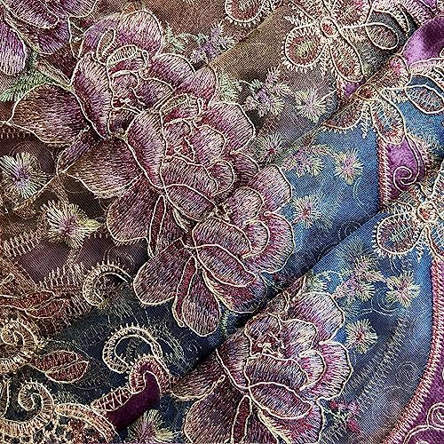 Zzczzc 2 Pack - European Organza Tulle Sheer Curtains Red Brown Voile Curtain Elegant French Window Panels For Parlor Balcony Rod Pocket Fringe Decorated Bottom Voile W52 X L84 Inch Total W104 Inch #TOP4