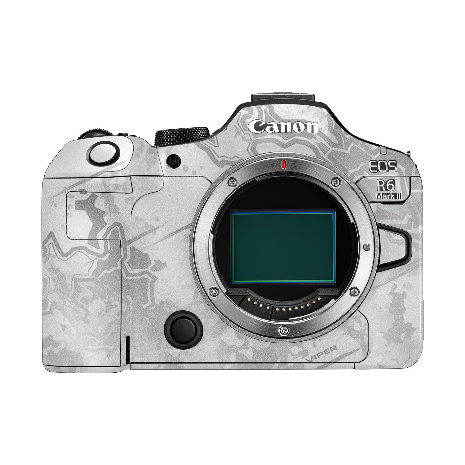 Glossy Glitter Camera Skin Compatible with Canon EOS R6 Mark III (2025) - Viper Snow - Premium 3M Vinyl Protective Wrap Decal Cover - Easy to Apply | Crafted in the USA by MightySkins