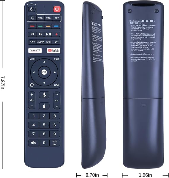 Replacement Remote Control for GigaBlue UHD X1 Plus 4K Android IP/OTT 1x DVB-S2x Tuner Media Player, Black