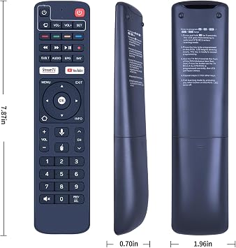 Replacement Remote Control for GigaBlue UHD X1 Plus 4K Android IP/OTT 1x DVB-S2x Tuner Media Player, Black