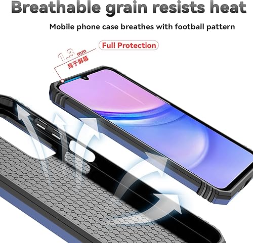 Miniatura 8 de Funda para Samsung Galaxy A16 5G con cubierta para lente de cámara, protector de pantalla HD, doble capa de grado militar, probada contra caídas,