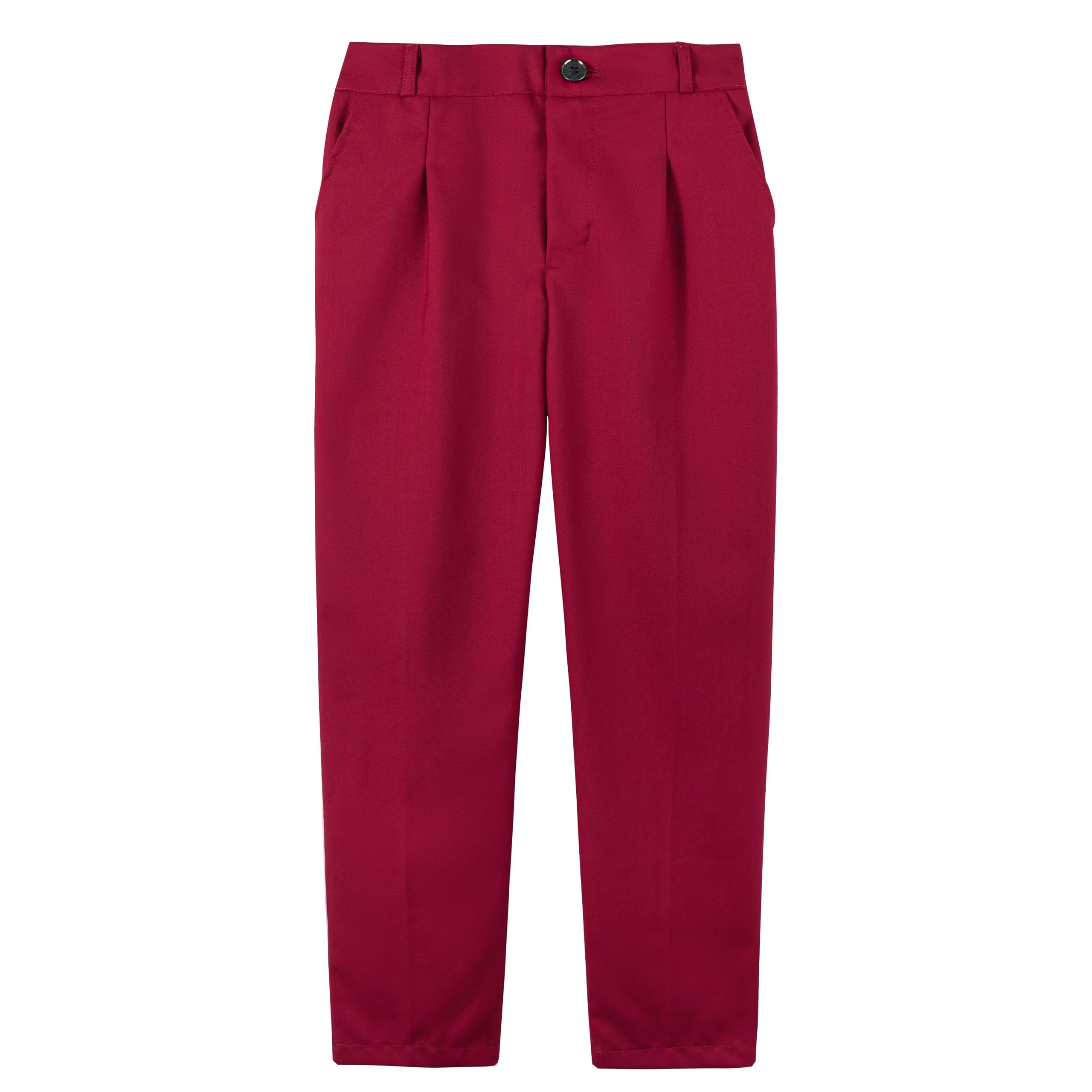 LOLANTA Pantalons School Garçons, Pantalons Habillés Cérémonies Enfants, Tenue Formelle pour École Uniforme et Fêtes, Coupe Robustes à Taille Adjustable 3-13 Ans