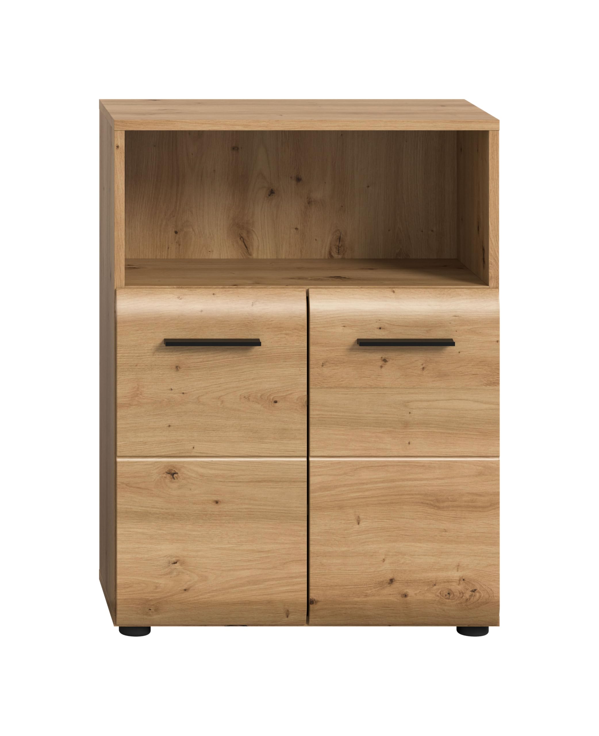 xonox.home – Standschrank breit Ice 60x80x30 cm in Korpus und Front Artisan Oak Nachbildung – Eleganter Badschrank Schrank in Holzoptik – großzügiger Stauraum – Bild 2