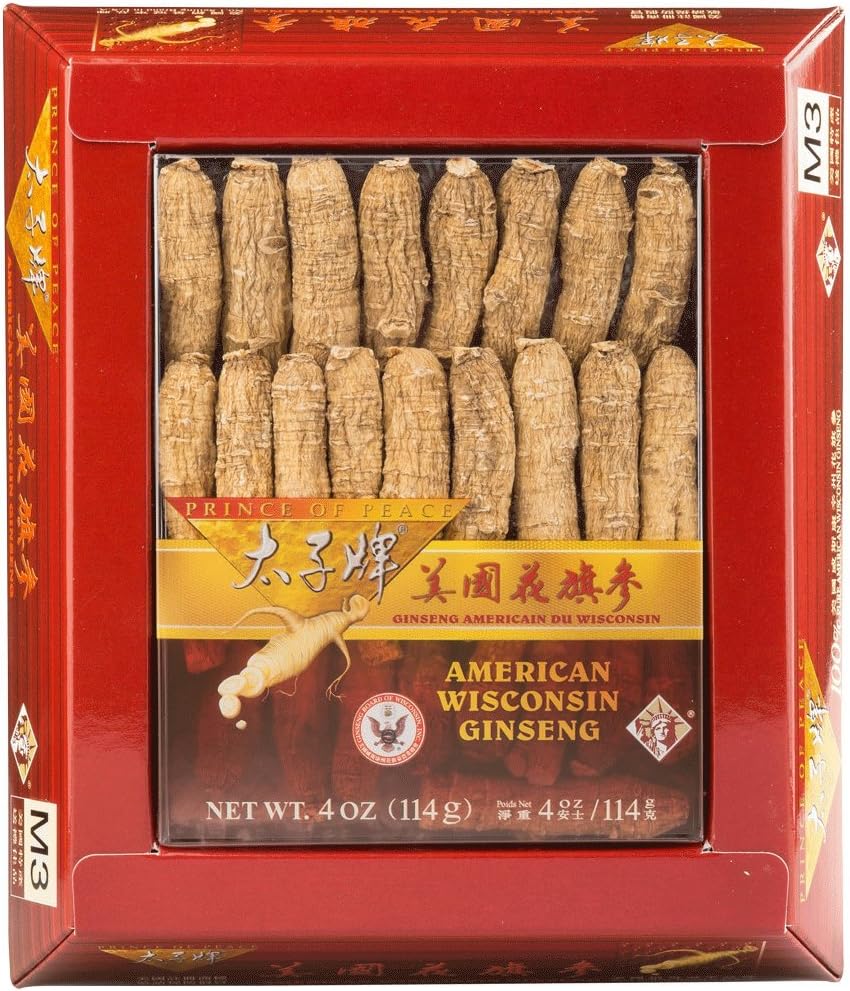Prince of Peace® Wisconsin American Ginseng Medium Large(#3) Short Roots (4 oz)