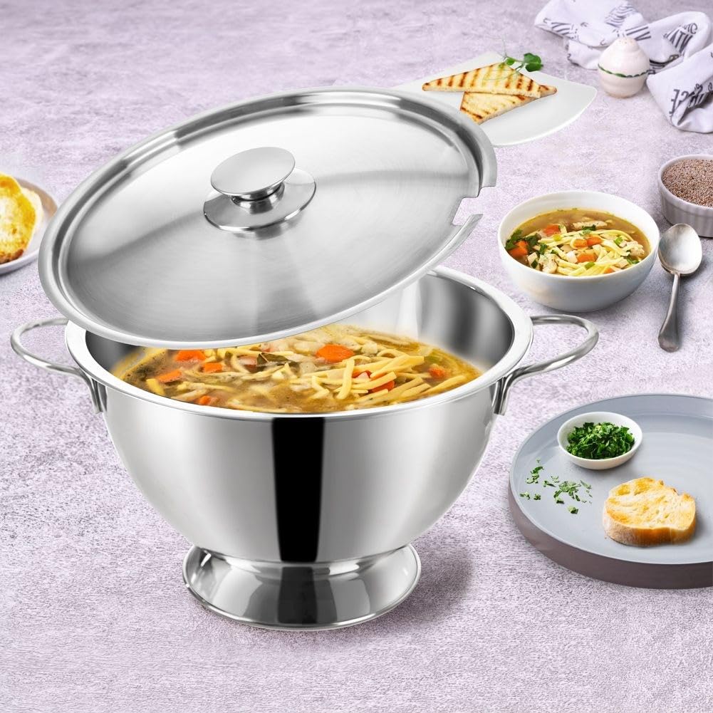 Olla sopera de acero inoxidable, 4,5 L