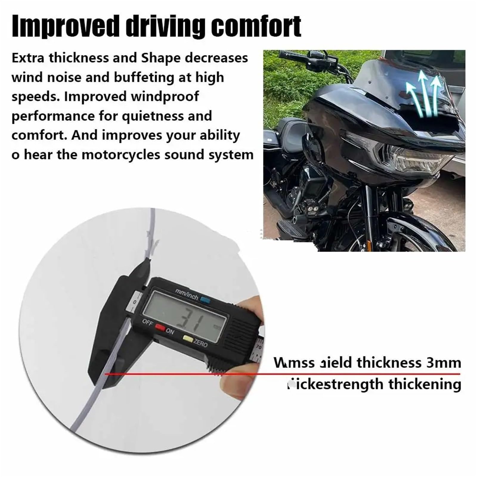 powietrzadeflektor Osłona przednia szyby motocyklowej, deflektor wiatru, szyba przednia pasująca do Harley Road Glide FLTRX FLTRXSE 2023+ Deflektor motocykla