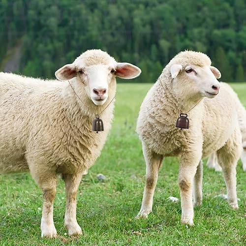 Miniatura 8 de Milisten Campanas de Vaca de Larga Distancia Caballo Ovejas Campanas de Hierro Ganado Fuerte Granja Animal Campana de Pastoreo Bronce Rojo Bronce