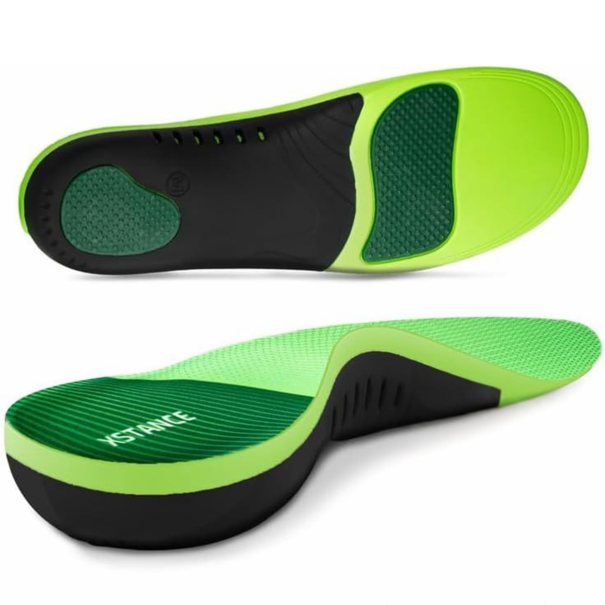XSTANCE Insoles 2.0 for Men & Women – Plantar Fasciitis, Heel Pain, Flat Feet & Overpronation | Heavy-Duty Arch Support for Standing All Day | Built for 200+ lbs | Men’s 8-10 / Women’s 9-11
