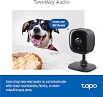 Tapo 1080P Indoor Wired Security Camera - Works as a Baby Monitor & Pet Camera, Motion Detection, 2-Way Audio, Siren, Night Vision, Subscription-Free Local Storage or Optional Cloud, C101
