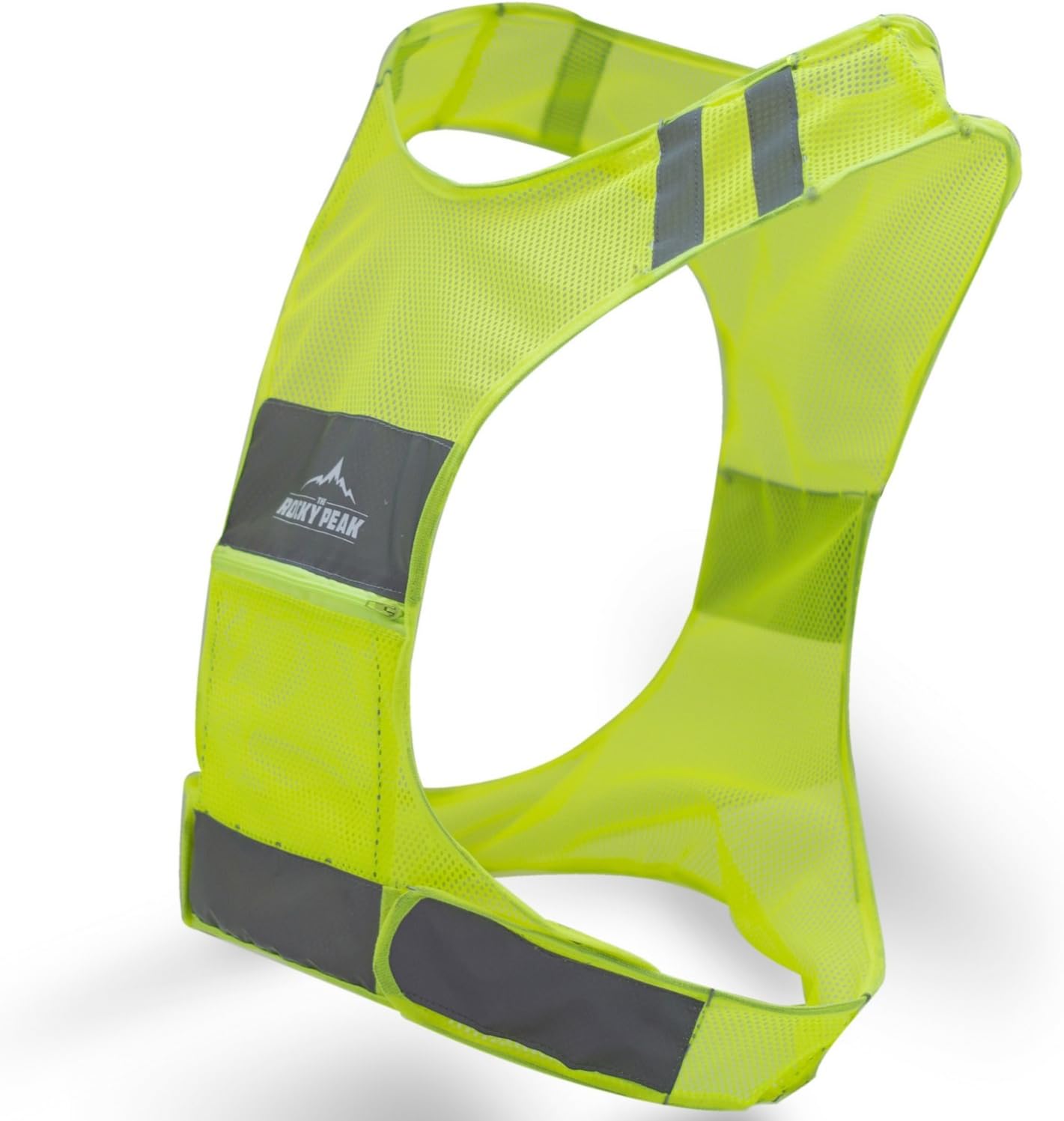 The Rocky Peak New Best Reflective Running Vest w/Pocket - #1 Recommended Safety Gear - Great for Biking, Cycling, Walking for Men & Women (Small-Large)