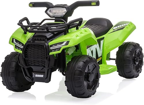 Miniatura 12 de ATV montable para niños, vehículo eléctrico para niños con batería de 6V, cuatrimoto de 4 ruedas con faros, MP3, USB, control de volumen, asiento