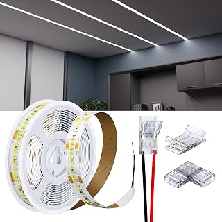 KOOSOM LED Strip 5 m 100 W 13220 Lumen Pro LED Streifen Kaltweiß 6500 K, DC24 V LED Streifen, Abstrahlwinkel 120 Grad 1190 LEDs Lichtband, DIY Flexibel Lichtleiste für Heim Küche Deko