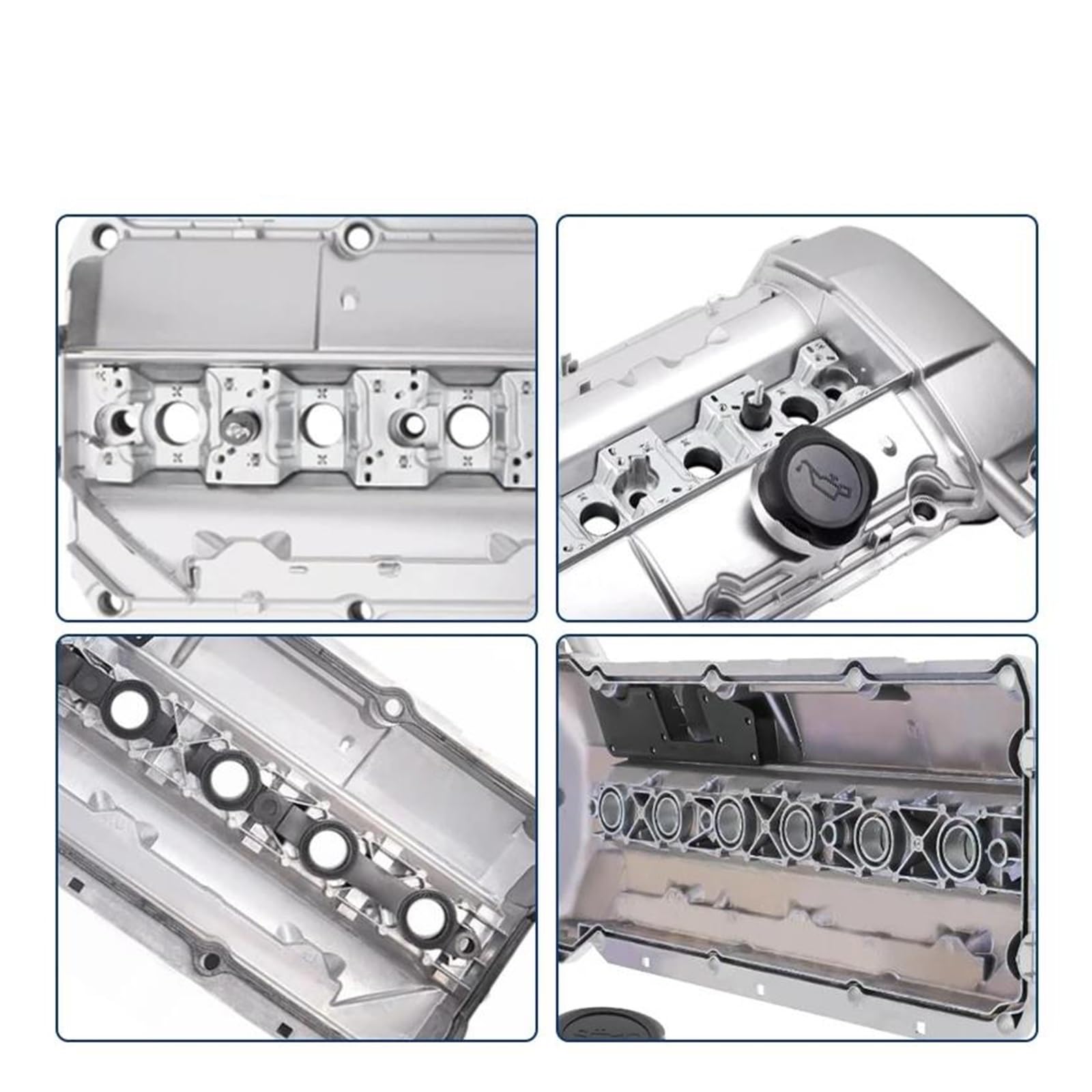 Guarnizione Coperchio Punterie 11121432928 Coperchio Valvola In Alluminio Con Guarnizione Per BMW Per M54 Per M52 E39 E46 525i 528i 325i 328i 330i X5 Z3 2.5L 2.8L 3.0L
