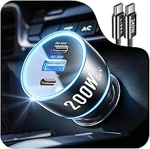 LISEN 170W Car Charger with 1M 240W USB C Cable, Auto Charger [PD3.1] Car Accessories Compatible with iPhone 17 16 15, Galaxy S25 S24 Ultra, Xiaomi 17 Pro MAX, MacBook Pro Air, iPad Mini